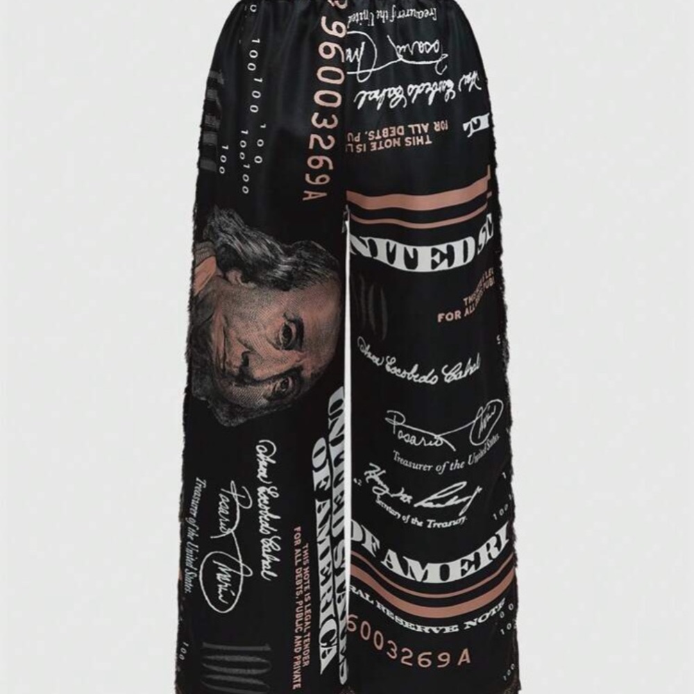 Stylish Black Graphic Pants - Picture 2 of 4